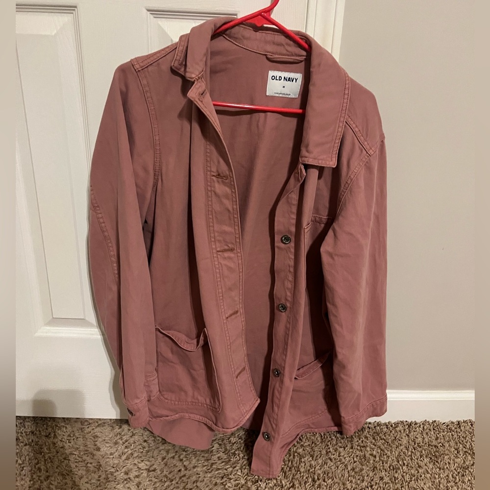 Rosy pink old navy chore jacket size medium